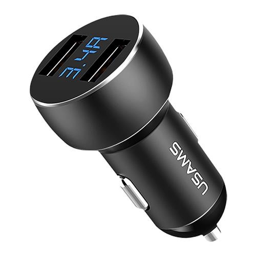 USAMS USCC019 Dual USB Car Charger Black
