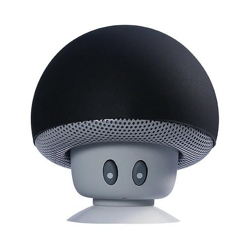 Relatief Bemiddelaar Goed gevoel Mini Wireless Bluetooth Mushroom Portable Speaker with Mic Black