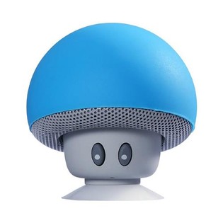 Mini Wireless Bluetooth Mushroom Portable Speaker with Mic Blue
