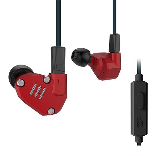 KZ ZS6 In-ear Headphones with Mic Red