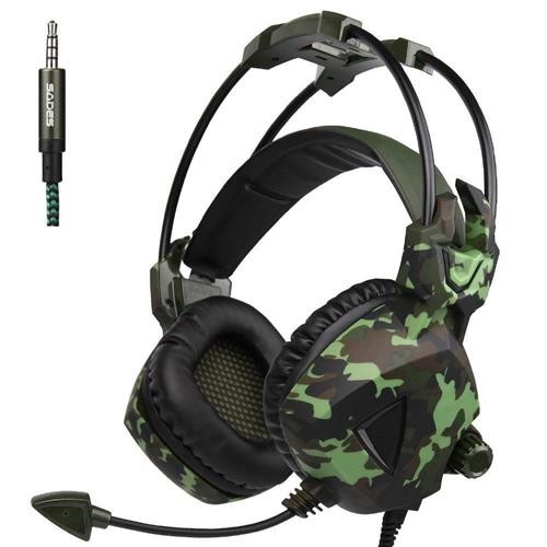 Sades SA-931 Stereo Gaming Headphones with Mic Army Green