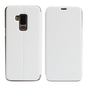 Leather Case Ultra-thin Shockproof Flip Cover Protective Phone Case For BLUBOO S8 - White