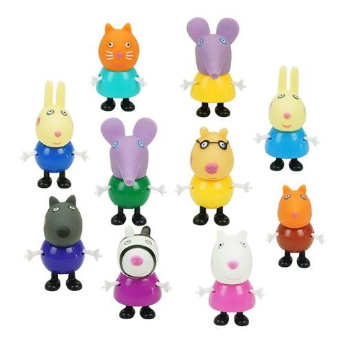 10 pièces Peppa Pig famille amis figurine jouets