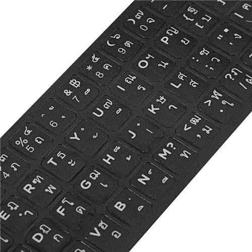 Keyboard Thai Layout Sticker Black