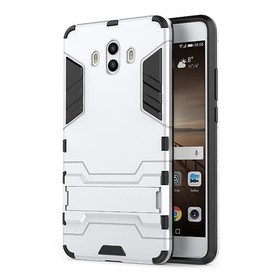 Silver HUAWEI Mate 10 Case Armour 2-in-1 Protective Phone Case Bracket Stand Back Cover
