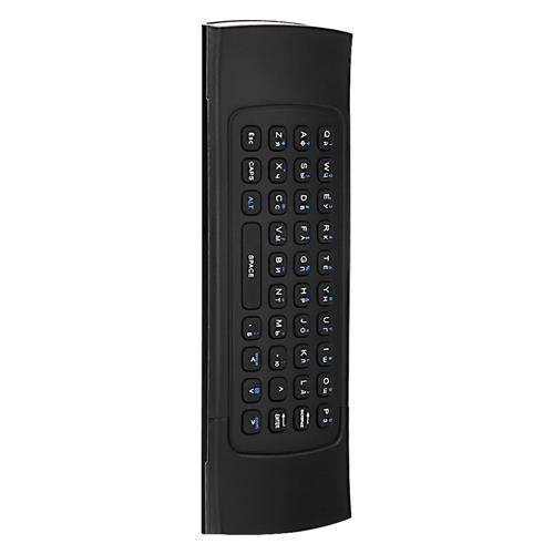 MX3 Russische Version 6-Achsen-Gyro 2.4G kabellos Air Maus Tastatur Motion-Sensing Fernbedienung - Schwarz