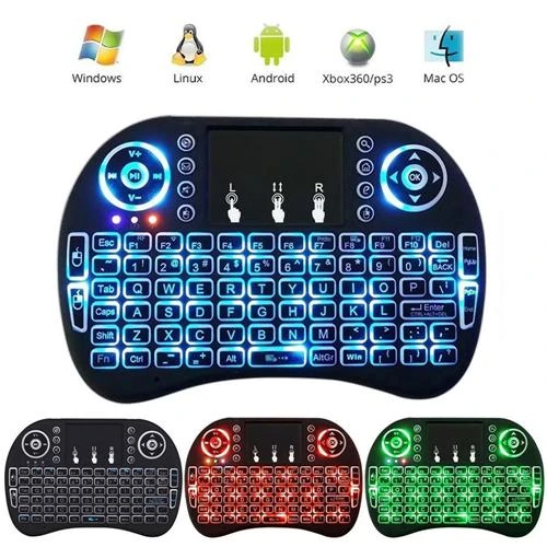 Th floating Montgomery i8 Tri-color Backlight 2.4Ghz Wireless Keyboard
