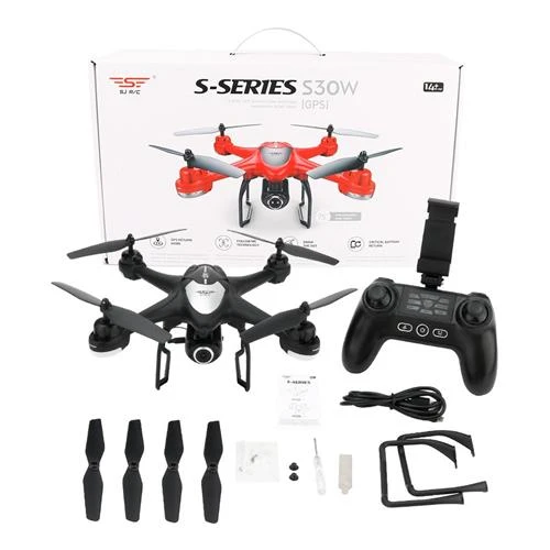 SJRC S-SERIES S30W WIFI FPV RC Quadcopter RTF Black