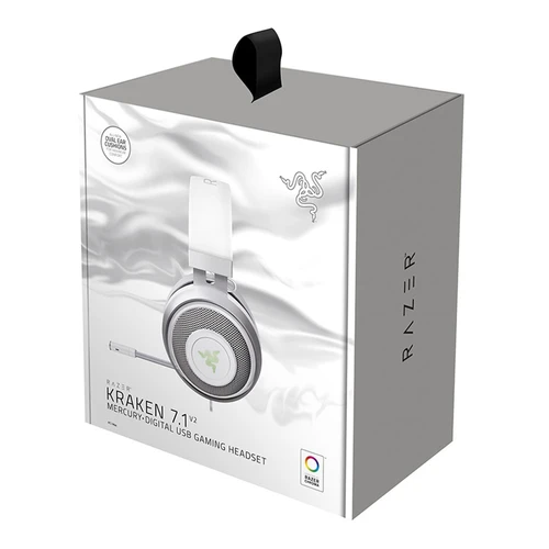 Razer Kraken 7.1 Chroma V2 USB Gaming Headset Mercury White
