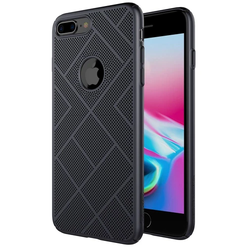 NILLKIN Breathable Cooling Mesh Case for iPhone 8 Plus Hard PC Back Cover Case - Black