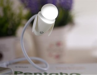 Robot Doll Design USB LED Night Light - White