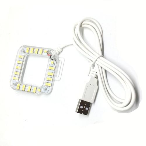 USB Flash Fill Light Lamp With 37 LED Lens Ring For GoPro Hero 3/3+/4 Camera - White