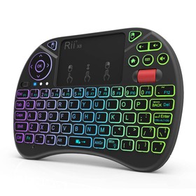 Rii X8 RGB bakgrunnsbelysning Trådløst tastatur Touchpad Combo