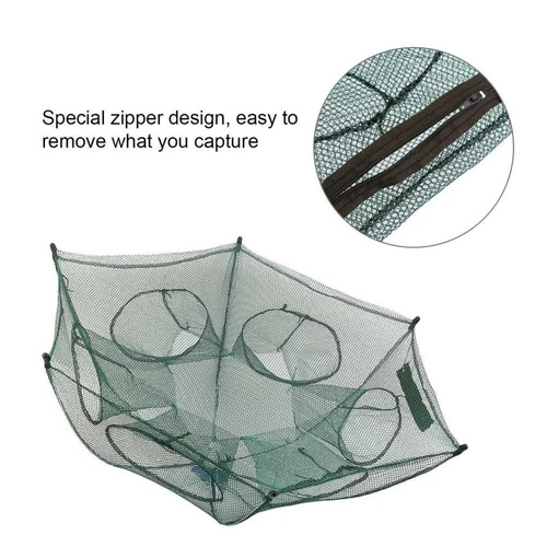Foldable Fishing Bait Net Trap Cast Dip Cage Crab Fish Minnow Crawdad  Shrimp