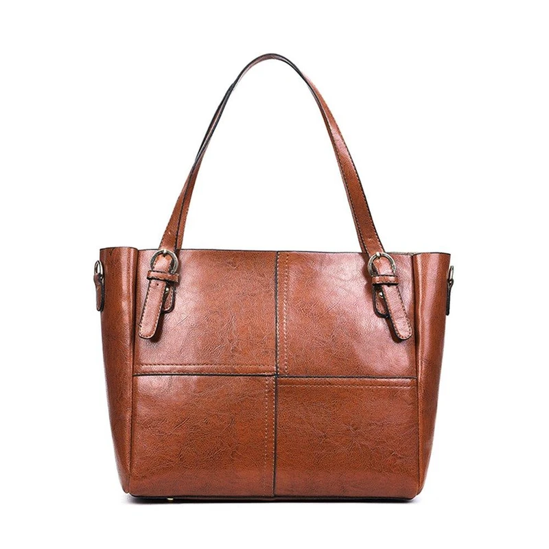 Women s PU Leather Handbag Brown