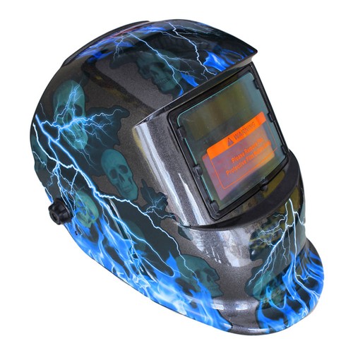 Lightning Pattern Solar Auto Darkening Electric Welding Mask Helmet