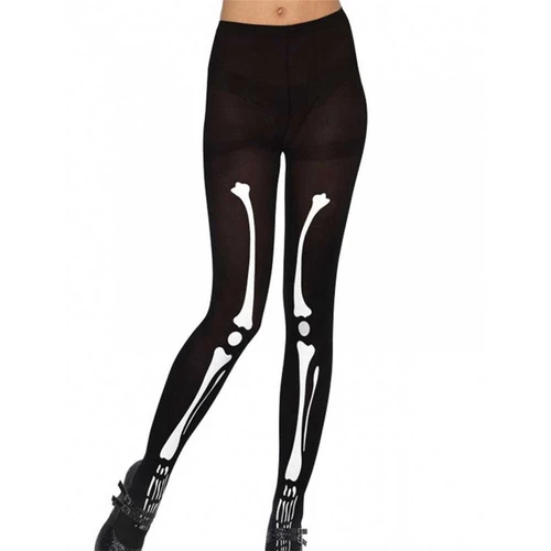 Halloween Fashion Slim Funny Printed Stretch Skeleton Leggings Pants