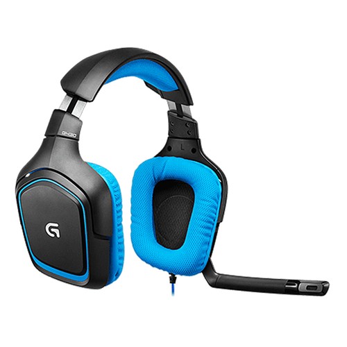 Logitech G430 Surround Sound Wired Gaming Headphone Folding Noise Canceling Headset - Blue
