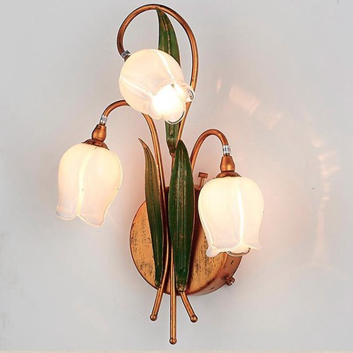 FUMAT TIFFANY Lamp Tulip Flower Wall Sconce lamp White