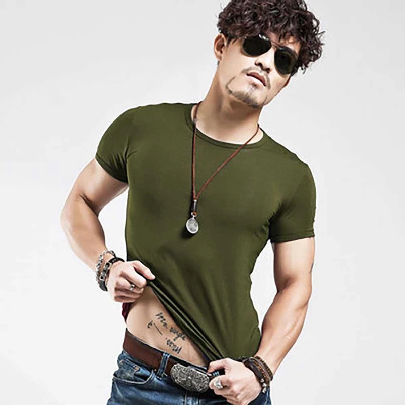 Mens M tshirt offers army green