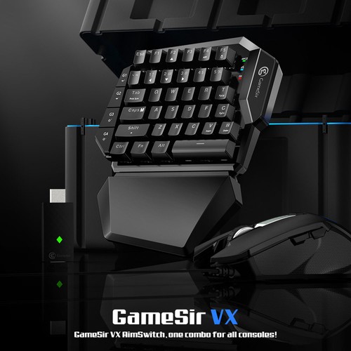 עכבר ומקלדת אלחוטית לקונסולות משחקים – GameSir VX E-sports AimSwitch