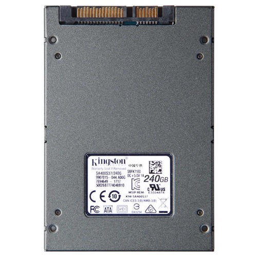 Kingston A400 SSD 240 GB SATA 3 2,5 Zoll Solid State Drive SA400S37 / 120G für Desktops und Notebooks - Dunkelgrau