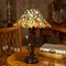 FUMAT Tiffany Style Red Maple Leaf Table Lamp
