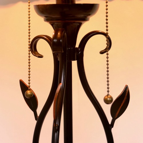 FUMAT Tiffany Style Red Maple Leaf Table Lamp