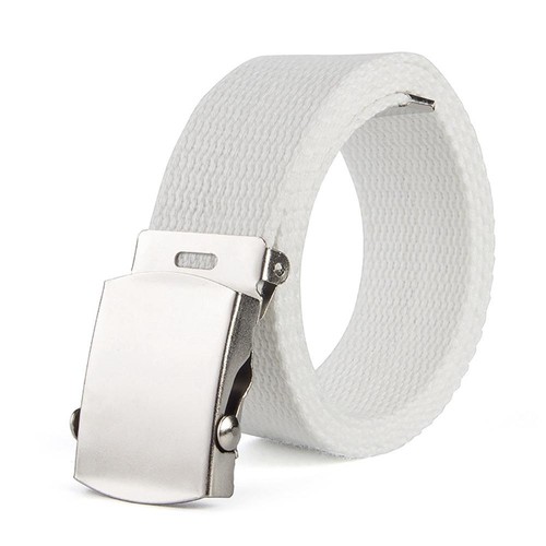 TGB Unisex Canvas Belt White