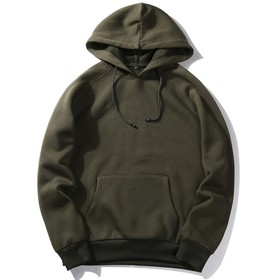 Cotton solid online hoodie