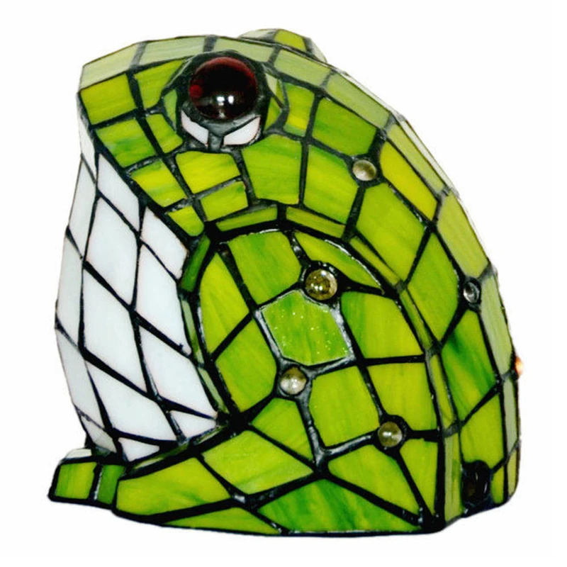 Authentic Stained Glass Frog Lamp