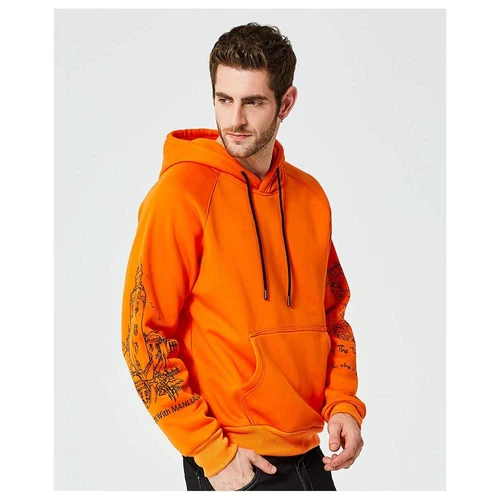 Orange colour online hoodie