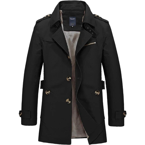 Windbreaker trench coat outlet mens