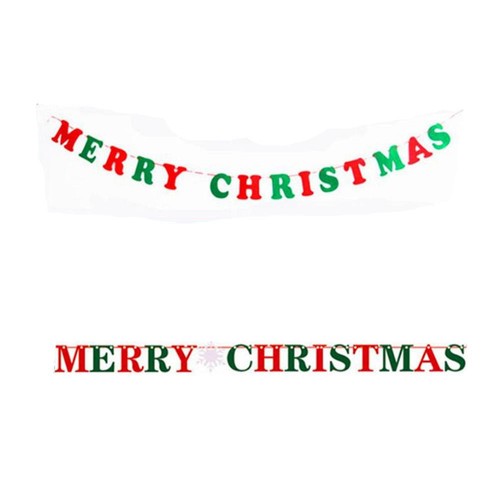 String Flags for Christmas Decorations Merry Christmas Letters