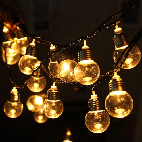 20PCS String Lights LED Bulbs Warm White US Plug