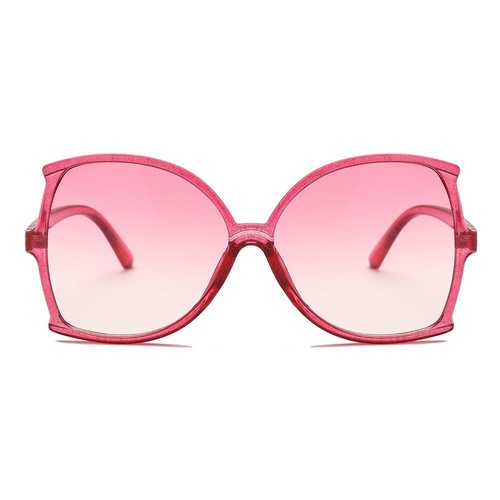 S8030 Women Vintage Fishtail Sequin Frame Sunglasses Pink