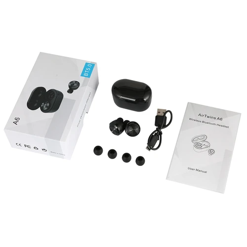 AirTwins A6 TWS Earbuds Black