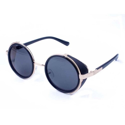 Round Metal Sunglasses Gold and Gray