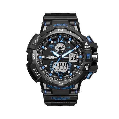 SMAEL SL1376C Men Digital Quartz Sports Wrist Watch Black Blue