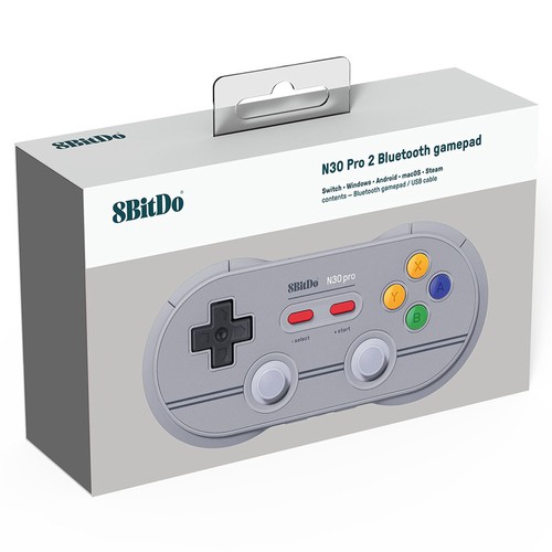 8Bitdo N30 Pro 2 Wireless Bluetooth Gamepad Black Grey