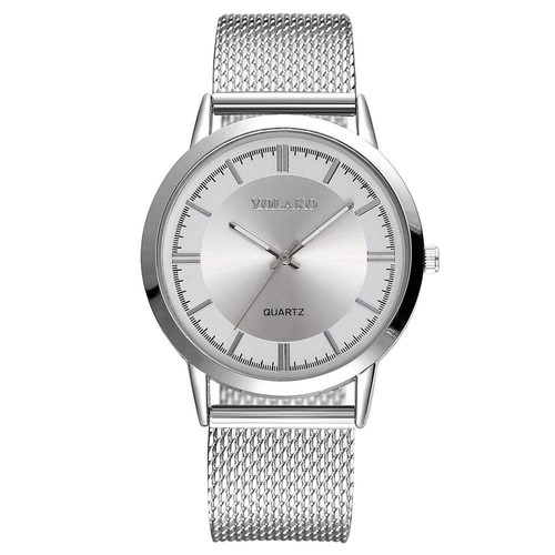 YOLAKO Women Quartz Watch Plastic Strap Silver