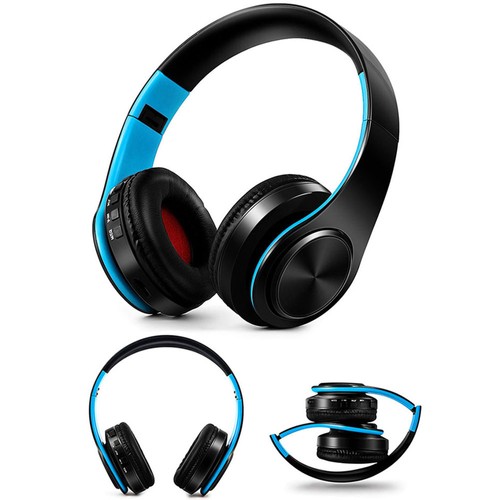 M3 Foldable Wireless Bluetooth Headphones Blue Black