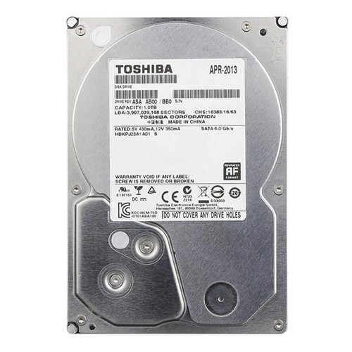 TOSHIBA DT01ABA100V 1TB Surveillance Specialised 3.5 Inch HDD Silver