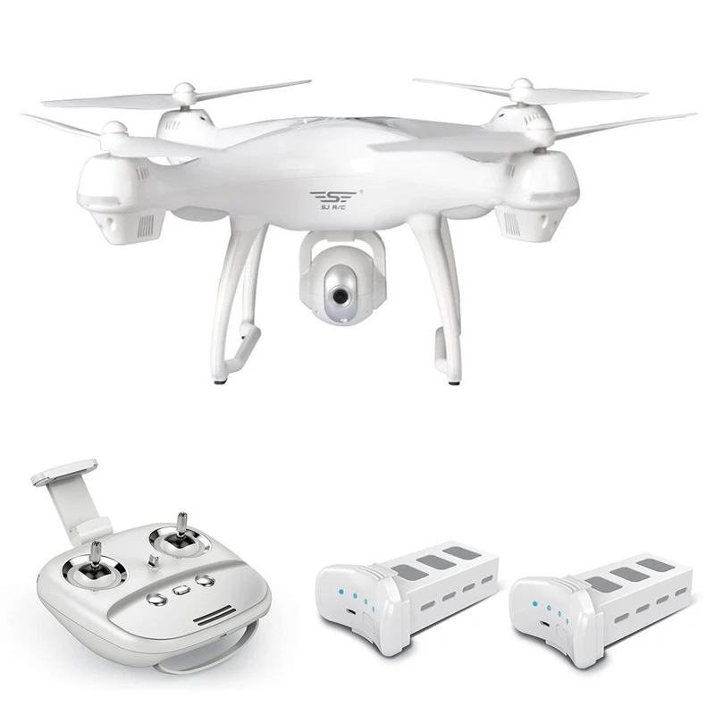 SJRC S70W 1080P RC Drone RTF White Three Battery