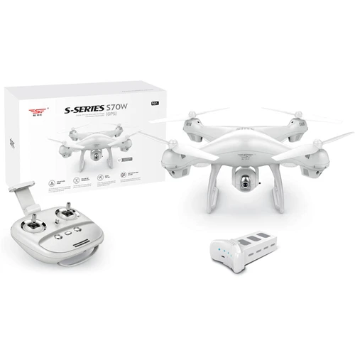 SJRC S70W 1080P RC Drone RTF White Three Battery