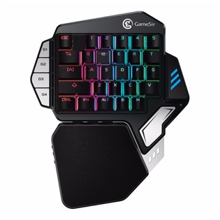GameSir Z1 Wired / Wireless Dual-mode RGB One-handed Mechanical Keyboard Blue Switch Built-in 2000mAh lithium Battery - Black