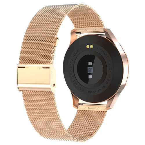 Makibes T5 Smart Watch 1.22 Inch TFT Screen Steel Strap Gold