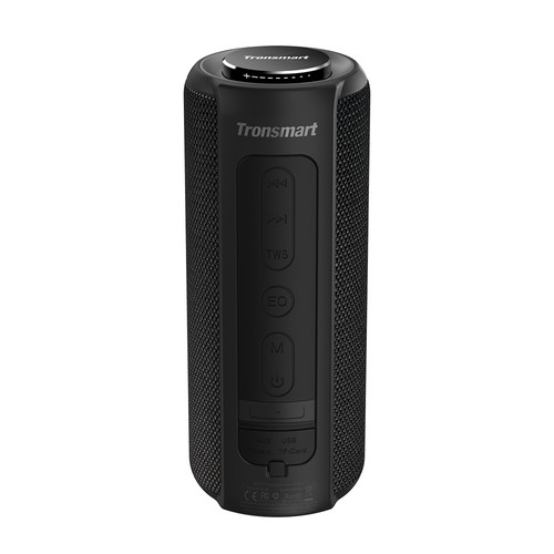 Tronsmart Element T6 Plus Portable Bluetooth 5.0 Speaker with 40W Max Output, Deep Bass, IPX6 Waterproof, TWS - Black