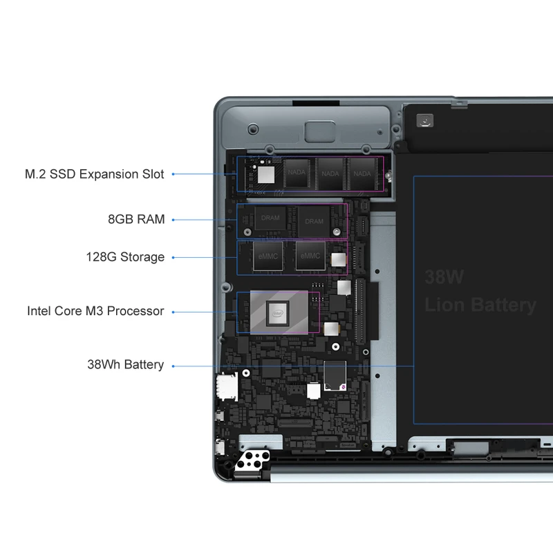 CHUWI AeroBook Laptop 8GB 256GB Gray