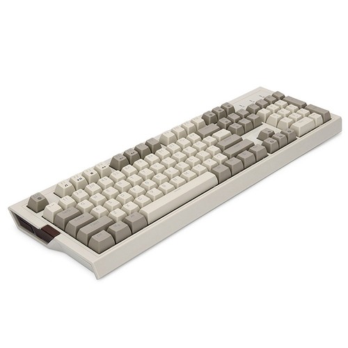 Ajazz AK510 Retro spel kabelbundet mekaniskt tangentbord 104 PBT kulnyckellock RGB-lampor svart switch - grå vit.